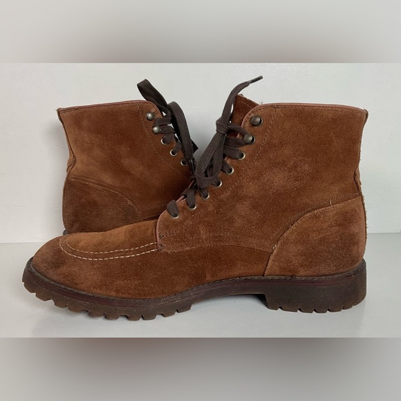 Frye Will Suede Lug Boots 11 M USA Made Rough Out - Picture 5 of 16